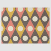 Mid Century Circles on Terracotta Mustard Diamonds 薄葉紙 (正面)