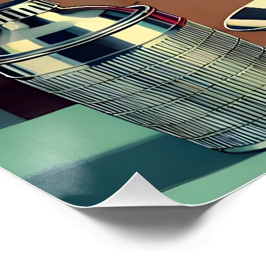 Mid Century Cocktail Party Couples - House Warming ポスター (コーナー)