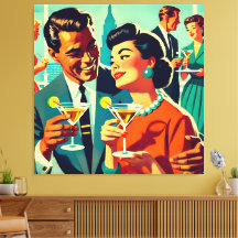 Mid Century Cocktail Party Couples - Mi Amor