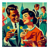 Mid Century Cocktail Party Couples - Mi Amor ポスター (正面)