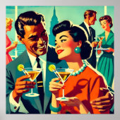 Mid Century Cocktail Party Couples - Mi Amor ポスター (正面)