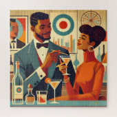 Mid Century Cocktail Party Couples - Soirée Hosts ジグソーパズル (縦)