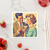 Mid Century Cocktail Party Couples - Temptation スタンダードカクテルナプキン (インサイチュ)