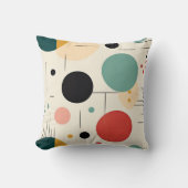 Mid century colorful geometric pattern クッション (正面)