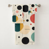 Mid century colorful geometric pattern バスタオルセット (インサイチュ)