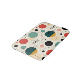 Mid century colorful geometric pattern バスマット (アングル)