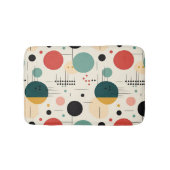 Mid century colorful geometric pattern バスマット (正面)