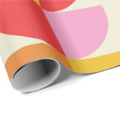 Mid Century Colorful Geometric shapes  ラッピングペーパー (ロールコーナー)
