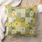 Mid-Century Daffodil Floral Pattern (2) クッション (ブランケット)