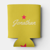 Mid-Century Dark Lemon Vintage Star Signature 缶クーラー (裏面)