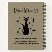 Mid Century Dog with Gravel Art ノートブック (裏面)