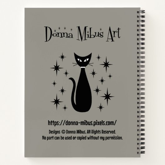 Mid Century Dog with Record Player ノートブック (裏面)