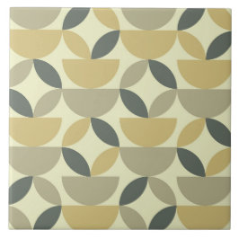 Mid Century Earth tone half Circles and  shapes  タイル