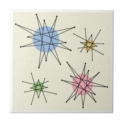 Mid Century Franciscan Starburst 3 タイル (正面)