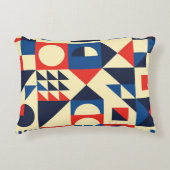 Mid-Century Geometric: ファンキーレトロパターン。 アクセントクッション (正面)