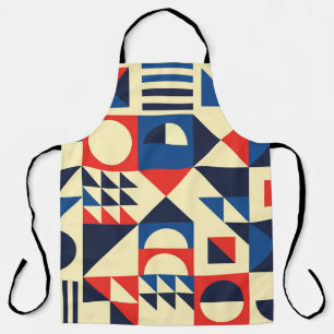 Mid-Century Geometric: ファンキーレトロパターン。 エプロン