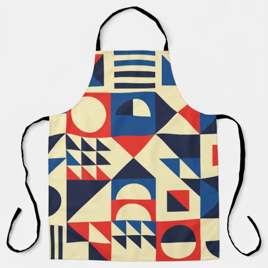 Mid-Century Geometric: ファンキーレトロパターン。 エプロン (正面)