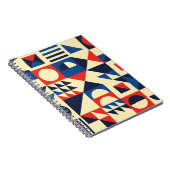 Mid-Century Geometric: ファンキーレトロパターン。 ノートブック (右側)