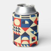 Mid-Century Geometric: ファンキーレトロパターン。 缶クーラー (缶正面)