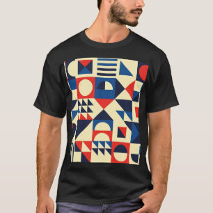 Mid-Century Geometric: ファンキーレトロパターン。 Tシャツ