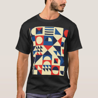 Mid-Century Geometric: ファンキーレトロパターン。 Tシャツ