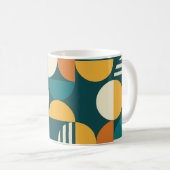 Mid-Century Geometric:レトロミニマルデザイン。 コーヒーマグカップ (正面右)