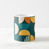 Mid-Century Geometric:レトロミニマルデザイン。 コーヒーマグカップ (中央)