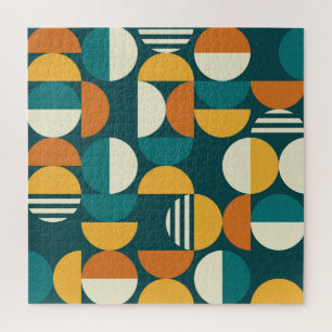 Mid-Century Geometric:レトロミニマルデザイン。 ジグソーパズル