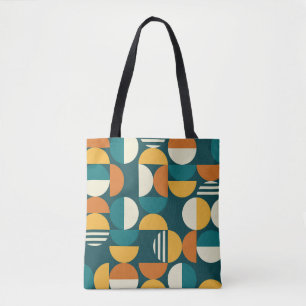 Mid-Century Geometric:レトロミニマルデザイン。 トートバッグ