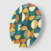 Mid-Century Geometric:レトロミニマルデザイン。 ラージ壁時計 (傾斜)