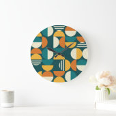 Mid-Century Geometric:レトロミニマルデザイン。 ラージ壁時計 (ホーム)