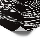  Mid century geometric abstract minimalist pattern ポスター (角)