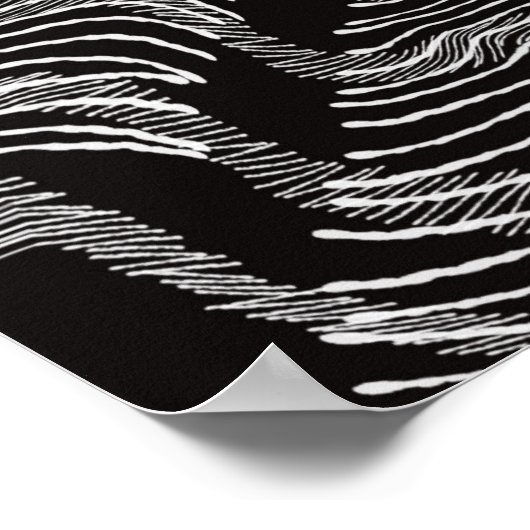  Mid century geometric abstract minimalist pattern ポスター (角)