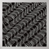  Mid century geometric abstract minimalist pattern ポスター (正面)