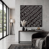  Mid century geometric abstract minimalist pattern ポスター
