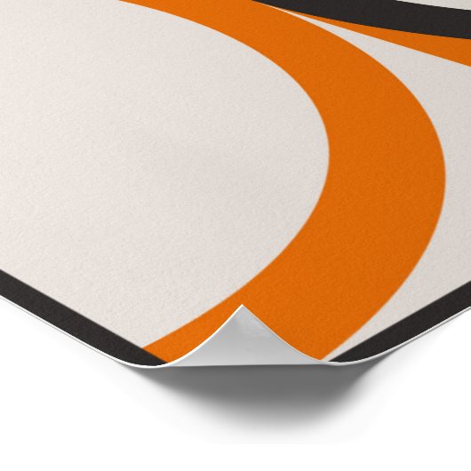 Mid-century geometric abstract pattern with simple ポスター (角)