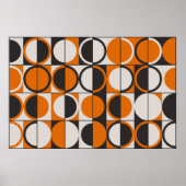 Mid-century geometric abstract pattern with simple ポスター (正面)