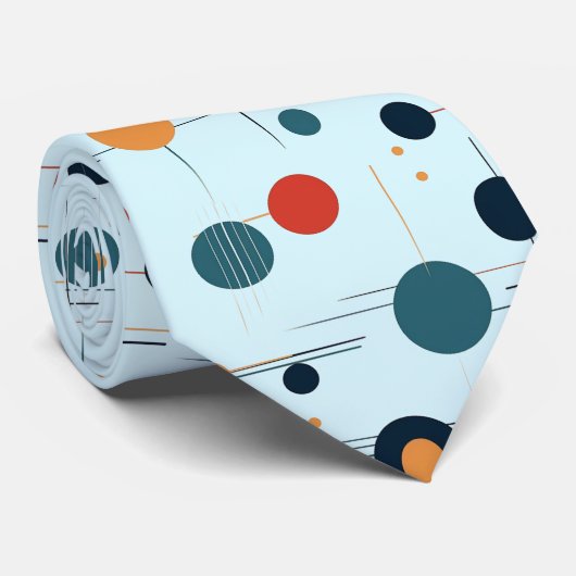 Mid Century Geometric Pattern Neck Tie ネクタイ (ロール)