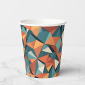 Mid-Century Geometric Teal & Orange | 紙コップ (裏面)