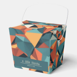 Mid-Century Geometric Teal & Orange | Custom フェイバーボックス