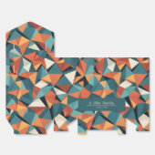 Mid-Century Geometric Teal & Orange | Custom フェイバーボックス (見開き)