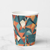 Mid-Century Geometric Teal & Orange | Custom 紙コップ (右)