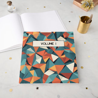 Mid-Century Geometric Teal & Orange | Custom Book ゲストブック