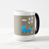 Mid Century Gravel Art with Dog モーフィングマグカップ (正面右)