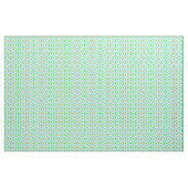 Mid Century Green Starbursts on teal Ovals Pattern ファブリック (ファットクウォーター)