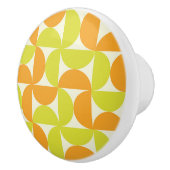 Mid Century Half Circles Orange and Yellow  セラミックノブ (右)
