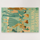 Mid Century Happy New Year The Martini Dance ジグソーパズル (横)