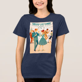 Mid Century Happy New Year The Martini Dance トライブレンドＴシャツ