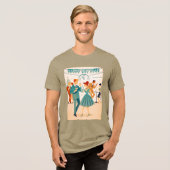 Mid Century Happy New Year The Martini Dance トライブレンドＴシャツ (正面全面)