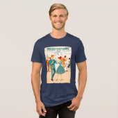 Mid Century Happy New Year The Martini Dance トライブレンドＴシャツ (正面全面)